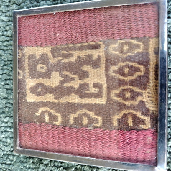 Antique Peruvian Cloth Encased Wooden Box - Picture 6 of 16